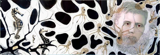 "Dreamer 5" Hinter-Acrylglas-Zeichnerei &copy; GINE SELLE 2026