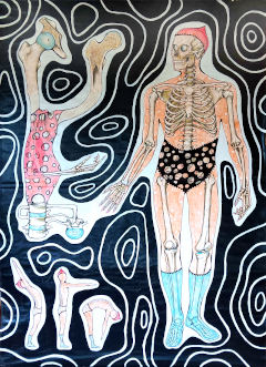 "Triggerwarnung" übermalte Schulkarte &copy; GINE SELLE 2025