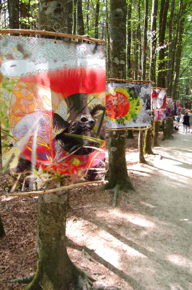 Eroberung einer neuen Heimat - Waldinstallation in Zwieselerwaldhaus  (C) Gine Selle 2010