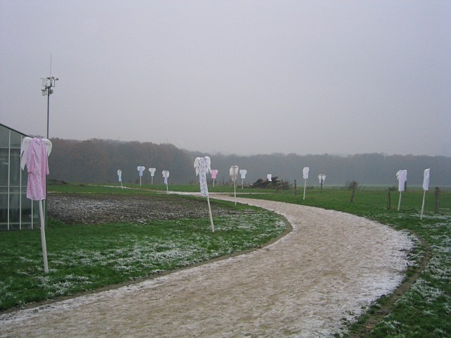Wir alle sind Engel, Installation von 30 Engeln auf dem Schultenhof, Dortmund 2004 (C) Gine Selle 2004